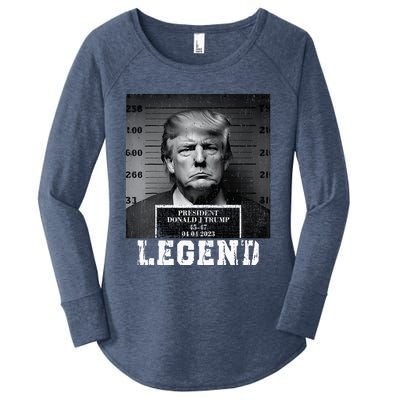 Trump 2024 Mugshot President Legend Women's Perfect Tri Tunic Long Sleeve Shirt