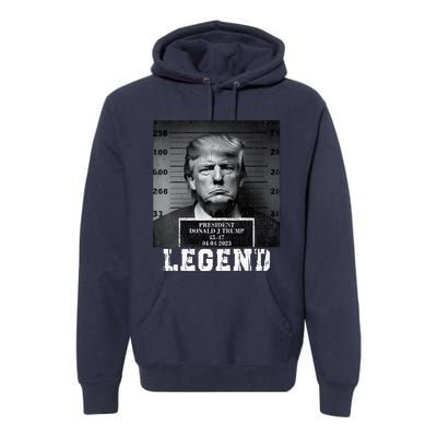 Trump 2024 Mugshot President Legend Premium Hoodie