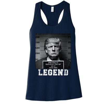 Trump 2024 Mugshot President Legend Women's Racerback Tank