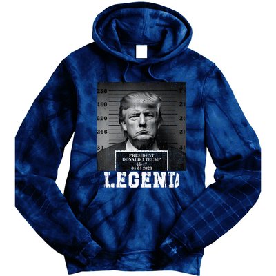 Trump 2024 Mugshot President Legend Tie Dye Hoodie