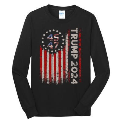 Trump 2024 Mugshot President Legend Tall Long Sleeve T-Shirt