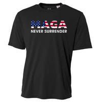 Trump 2024 Maga Never Surrender Cooling Performance Crew T-Shirt