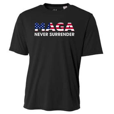 Trump 2024 Maga Never Surrender Cooling Performance Crew T-Shirt