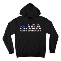 Trump 2024 Maga Never Surrender Hoodie