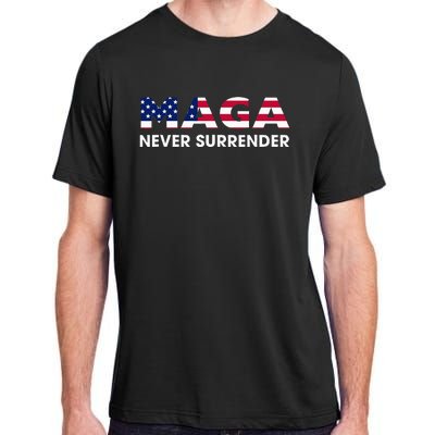 Trump 2024 Maga Never Surrender Adult ChromaSoft Performance T-Shirt