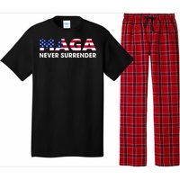 Trump 2024 Maga Never Surrender Pajama Set