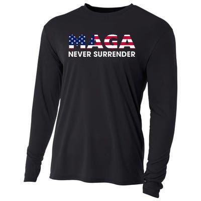 Trump 2024 Maga Never Surrender Cooling Performance Long Sleeve Crew