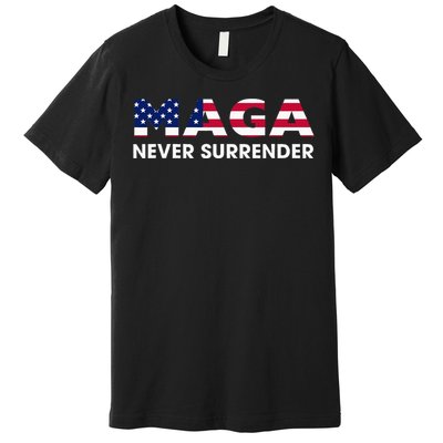 Trump 2024 Maga Never Surrender Premium T-Shirt