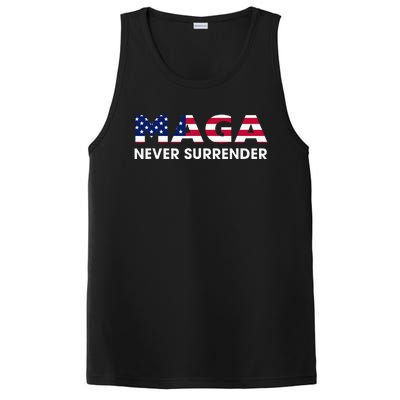 Trump 2024 Maga Never Surrender PosiCharge Competitor Tank