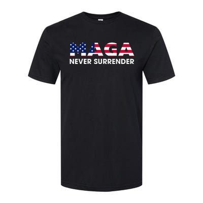 Trump 2024 Maga Never Surrender Softstyle CVC T-Shirt