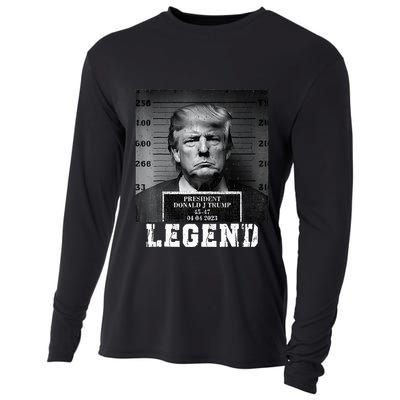 Trump 2024 Mugshot President Legend Cooling Performance Long Sleeve Crew