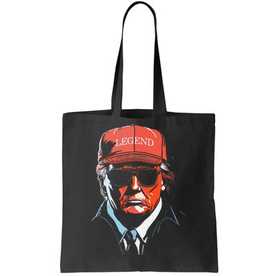 Trump 2024 Mugshot President Legend Tote Bag