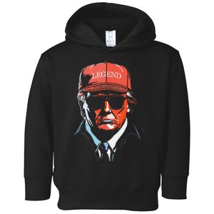 Trump 2024 Mugshot President Legend Toddler Hoodie