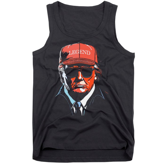 Trump 2024 Mugshot President Legend Tank Top