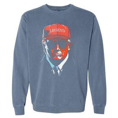 Trump 2024 Mugshot President Legend Garment-Dyed Sweatshirt