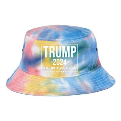 Trump 2024 Make America Great Again Tie Dye Newport Bucket Hat