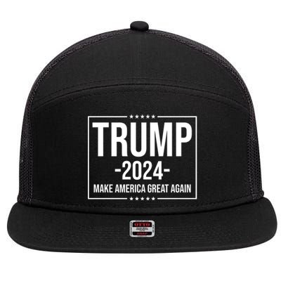 Trump 2024 Make America Great Again 7 Panel Mesh Trucker Snapback Hat