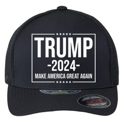 Trump 2024 Make America Great Again Flexfit Unipanel Trucker Cap