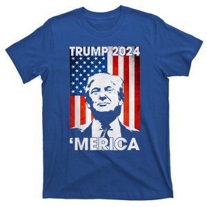 Trump 2024 Merica America Flag 4th Of July Support Trump Cute Gift T-Shirt