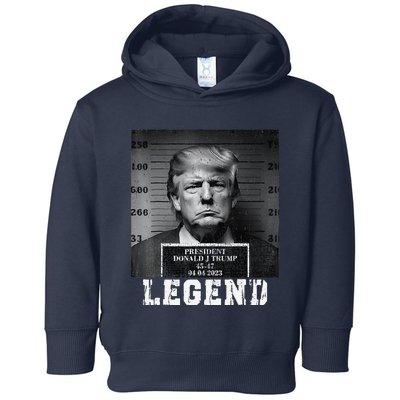 Trump 2024 Mugshot President Legend Toddler Hoodie