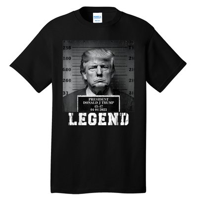 Trump 2024 Mugshot President Legend Tall T-Shirt