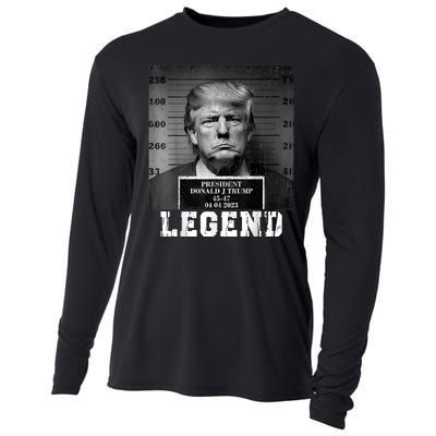 Trump 2024 Mugshot President Legend Cooling Performance Long Sleeve Crew