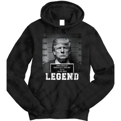 Trump 2024 Mugshot President Legend Tie Dye Hoodie