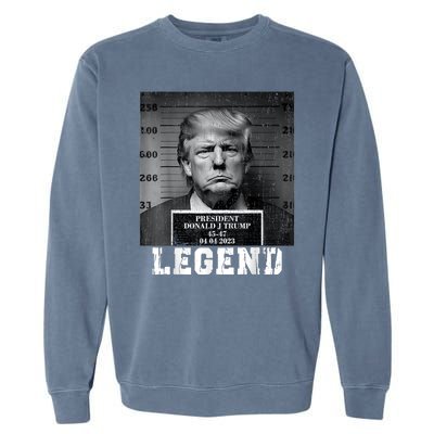 Trump 2024 Mugshot President Legend Garment-Dyed Sweatshirt