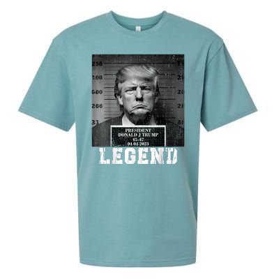 Trump 2024 Mugshot President Legend Sueded Cloud Jersey T-Shirt