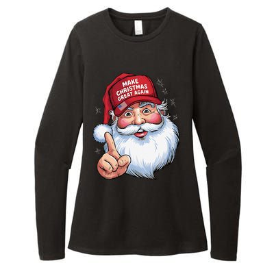 Trump 2024 Make Christmas Great Again Funny Santa Womens CVC Long Sleeve Shirt