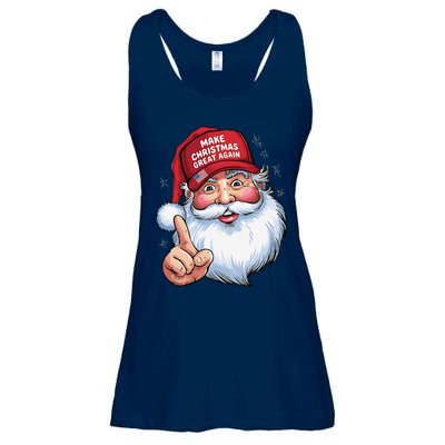 Trump 2024 Make Christmas Great Again Funny Santa Ladies Essential Flowy Tank