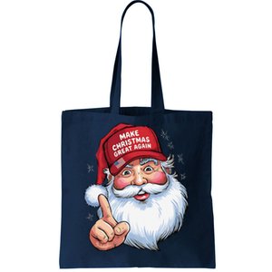 Trump 2024 Make Christmas Great Again Funny Santa Tote Bag