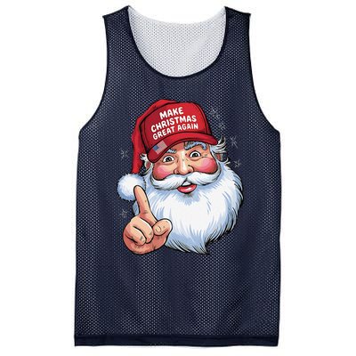 Trump 2024 Make Christmas Great Again Funny Santa Mesh Reversible Basketball Jersey Tank