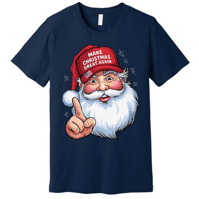 Trump 2024 Make Christmas Great Again Funny Santa Premium T-Shirt