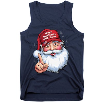 Trump 2024 Make Christmas Great Again Funny Santa Tank Top