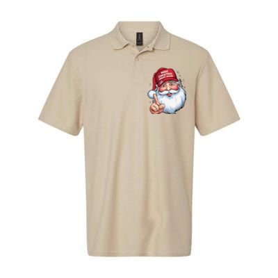 Trump 2024 Make Christmas Great Again Funny Santa Softstyle Adult Sport Polo