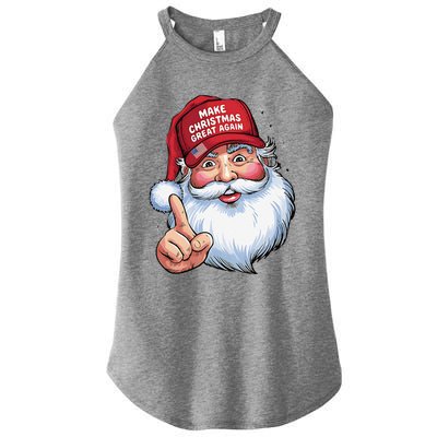 Trump 2024 Make Christmas Great Again Funny Santa Women's Perfect Tri Rocker Tank