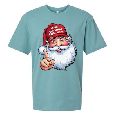 Trump 2024 Make Christmas Great Again Funny Santa Sueded Cloud Jersey T-Shirt