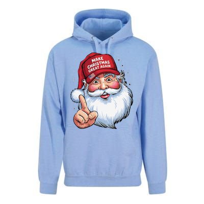 Trump 2024 Make Christmas Great Again Funny Santa Unisex Surf Hoodie