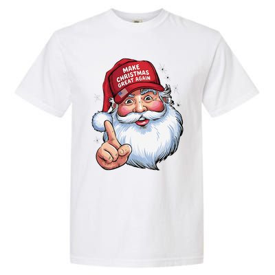 Trump 2024 Make Christmas Great Again Funny Santa Garment-Dyed Heavyweight T-Shirt