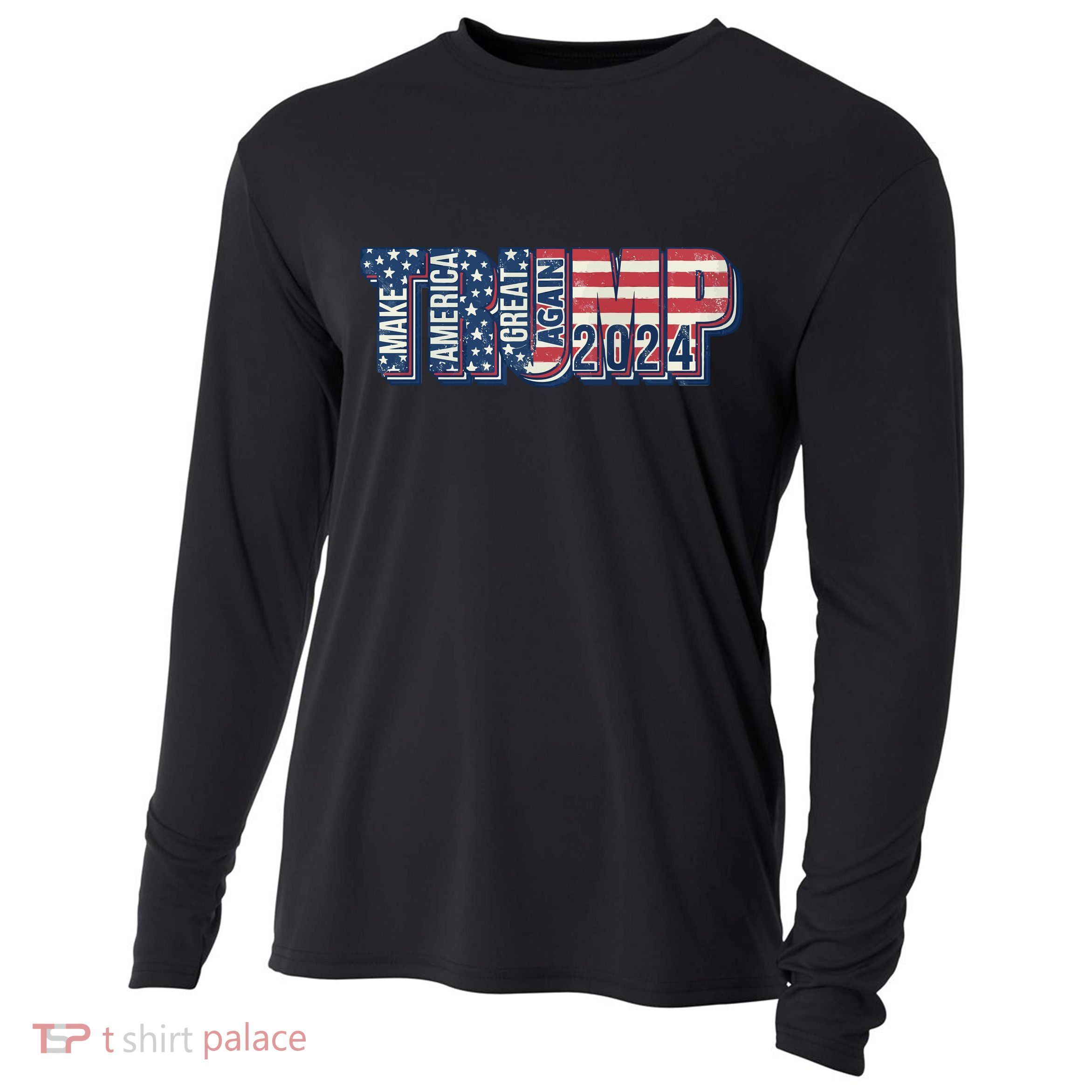Trump 2024 Make America Great Again Cooling Performance Long Sleeve Crew