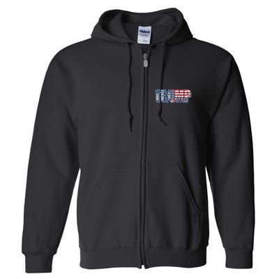 Trump 2024 Make America Great Again Full Zip Hoodie