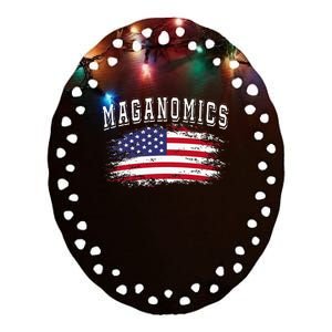 Trump 2024 Maganomics President Legend Ceramic Oval Ornament