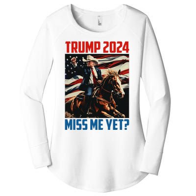 Trump 2024 Miss Me Yet 4th Of July America Independence Day Women's Perfect Tri Tunic Long Sleeve Shirt