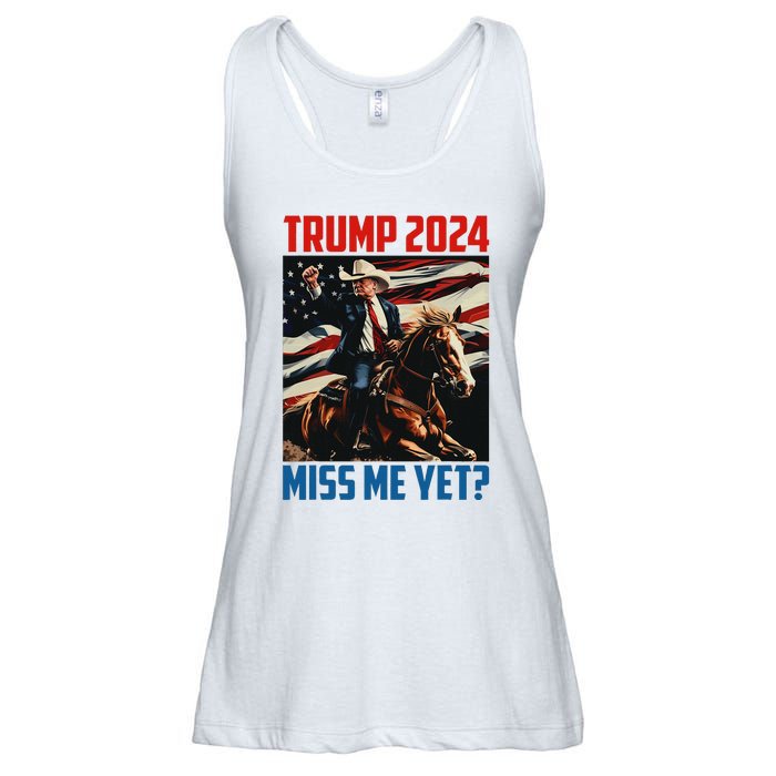 Trump 2024 Miss Me Yet 4th Of July America Independence Day Ladies Essential Flowy Tank