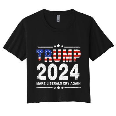 Trump 2024 Make Liberals Cry Again Crop Top