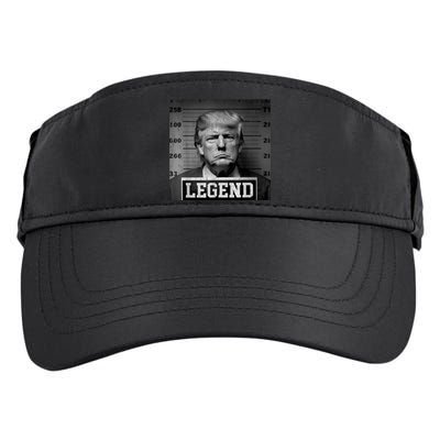 Trump 2024 Mugshot President Legend Adult Drive Performance Visor