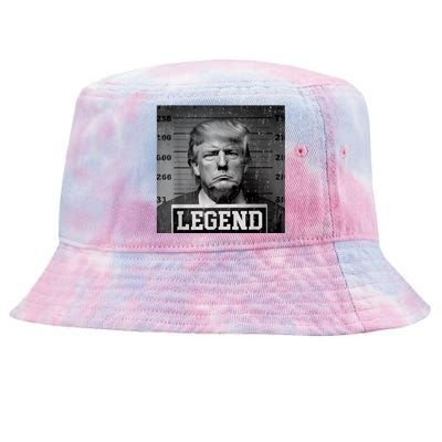 Trump 2024 Mugshot President Legend Tie-Dyed Bucket Hat