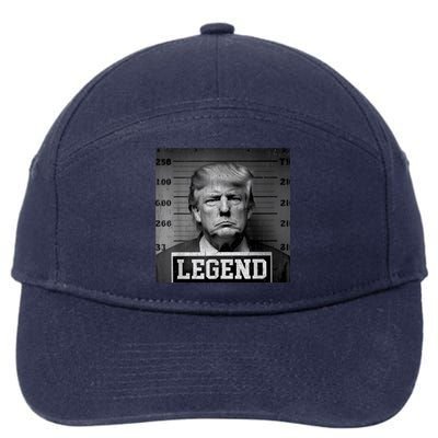 Trump 2024 Mugshot President Legend 7-Panel Snapback Hat