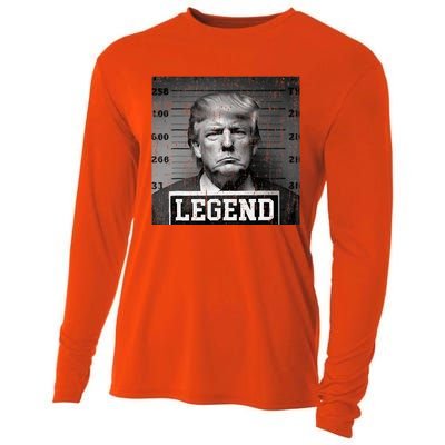 Trump 2024 Mugshot President Legend Cooling Performance Long Sleeve Crew